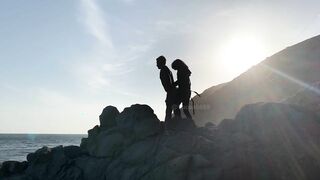 Quick peggin' on rocks at the beach. People were watching in the distance so we had to be quick