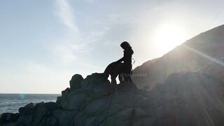 Quick peggin' on rocks at the beach. People were watching in the distance so we had to be quick