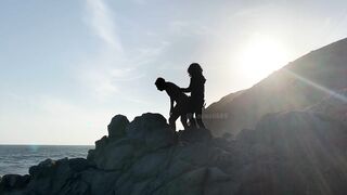 Quick peggin' on rocks at the beach. People were watching in the distance so we had to be quick