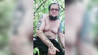 chubby boy with smooth armpits gets 4 fingers in my ass outside in public