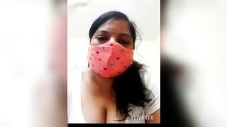 Desi Indian Divya aunty on webcam video