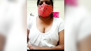 Desi Indian Divya aunty on webcam video