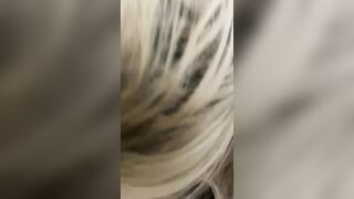 POV: Hot blonde sucking dick