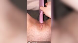 horny teen fucks hairbrush on Snapchat