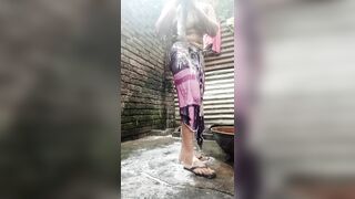 sexy girl is bathing in the bathroom. hot bathing scene of a sexy women. Erotic women has cute boobs and tight pussy. Ho