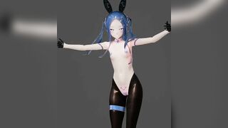 R18 colored MMD - Type Lo Playboy Undress Blue Hair Color Edit Smixix