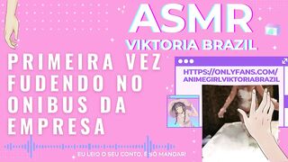 Primeira vez fudendo no onibus da empresa asmr punheta guiada