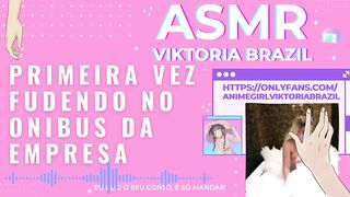 Primeira vez fudendo no onibus da empresa asmr punheta guiada