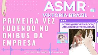 Primeira vez fudendo no onibus da empresa asmr punheta guiada