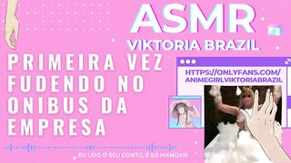 Primeira vez fudendo no onibus da empresa asmr punheta guiada