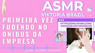 Primeira vez fudendo no onibus da empresa asmr punheta guiada