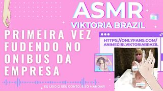 Primeira vez fudendo no onibus da empresa asmr punheta guiada