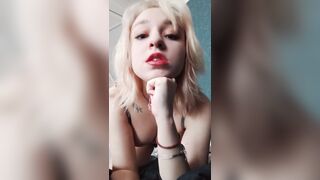 Morning home striptease and masturbation with violent orgasm