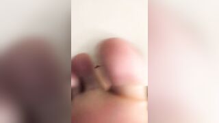 Fun Toe stretches in Bathroom