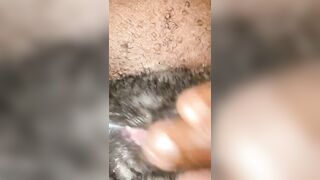 Real hairy pussy orgasm contractions closeup