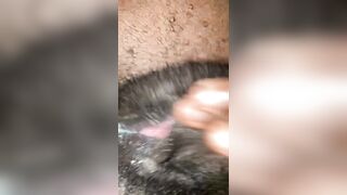 Real hairy pussy orgasm contractions closeup