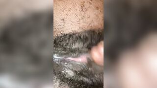 Real hairy pussy orgasm contractions closeup