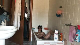 My stepson films me masturbating