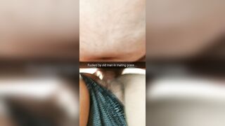 Old Man Fuck me in Mating Press with a Broken Condom...i Feel his Cum inside....[Cuckold.Snapchat]