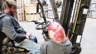 TGIF Riding his Cock while he's on the Forklift