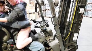 TGIF Riding his Cock while he's on the Forklift