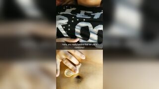 Did you really thing she use Condom? Real Cheating Wives never use a Condoms! [cuckold. Snapchat]