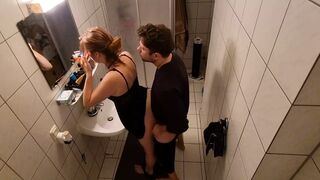 Stepsister Fucked In The Bathroom And Almost Got Caught By Stepmother