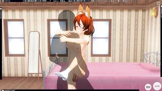 3D HENTAI fucked redhead girlfriend after a walk