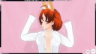 3D HENTAI fucked redhead girlfriend after a walk