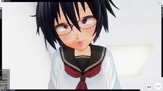 3D HENTAI POV schoolgirl rides your cock and does AHEGAO