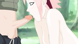 Naruto - Sakura Deep Throat Naruto, Sasuke, Kakashi and More!!!