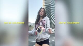 PATRIOTS FAN KARLI MERGENTHALER DOES TIKTOK DANCE