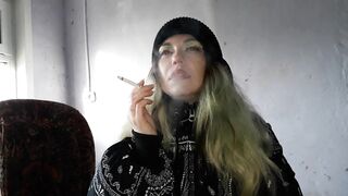 stepsister smokes before sex