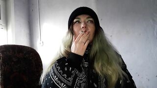 stepsister smokes before sex