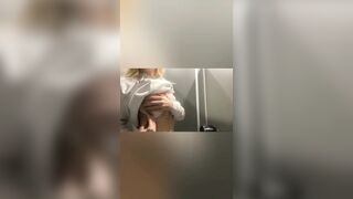 naked masturbate in the toilet of the cinema