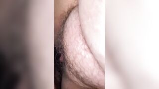 Chubby granny with hairy pussy gets a fat cock up her loose asshole