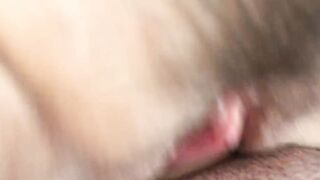 Cum up together. So close you can smell it. Amateur Wife's Hairy Swollen Pussy Fuck. Cuming inside. Dripping Creampie