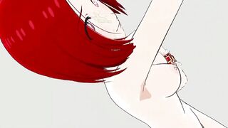 Azusa Miura Nude Dancing Hentai The Idolmaster Idol Heart MMD 3D RED HAIR COLOR EDIT SMIXIX