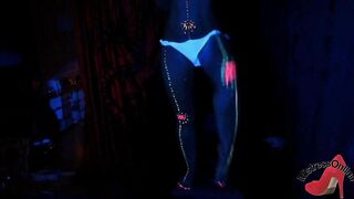 MistressOnline in magic blacklight