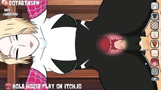 Hole House Game - Gwen Stacy Doggystyle from behind