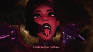 ( Giantess, Femdom, Vore, POV VR) Tasty Toy: Flame Demoness