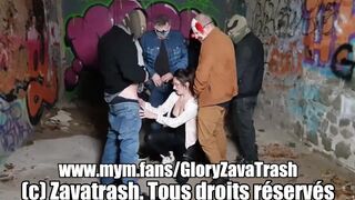 GloryZavaTrash - I get my mouth fucked and I swallow the cum of 6 strangers in an urbex