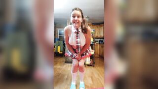 School Girl Tries to DEEPTHROAT Cock for the first time