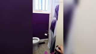 Wife Shows off Pussy and Asshole before & after Shower