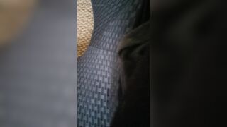 Secretly masturbating in leggings