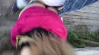 Risky Quick Sex in a Public Park with Schoolgirl