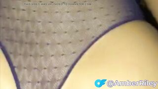 Blonde Onlyfans babe AmberRiley Reverse Cowgirl close up