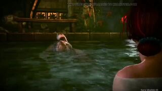 Geralt fucks Triss Marigold in the Elfs Bath Witcher 2