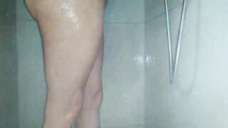 A sneak peek in the shower BBW Milf