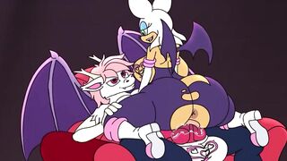 Rouge the bat rides on Biscuits